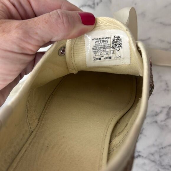 Keds x Kate Spade Rose Gold Glitter Sneakers 9 - Picture 6 of 6